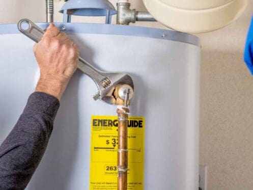 Performing maintenance on a water heater